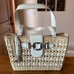 Brighton Straw and Leather Tote